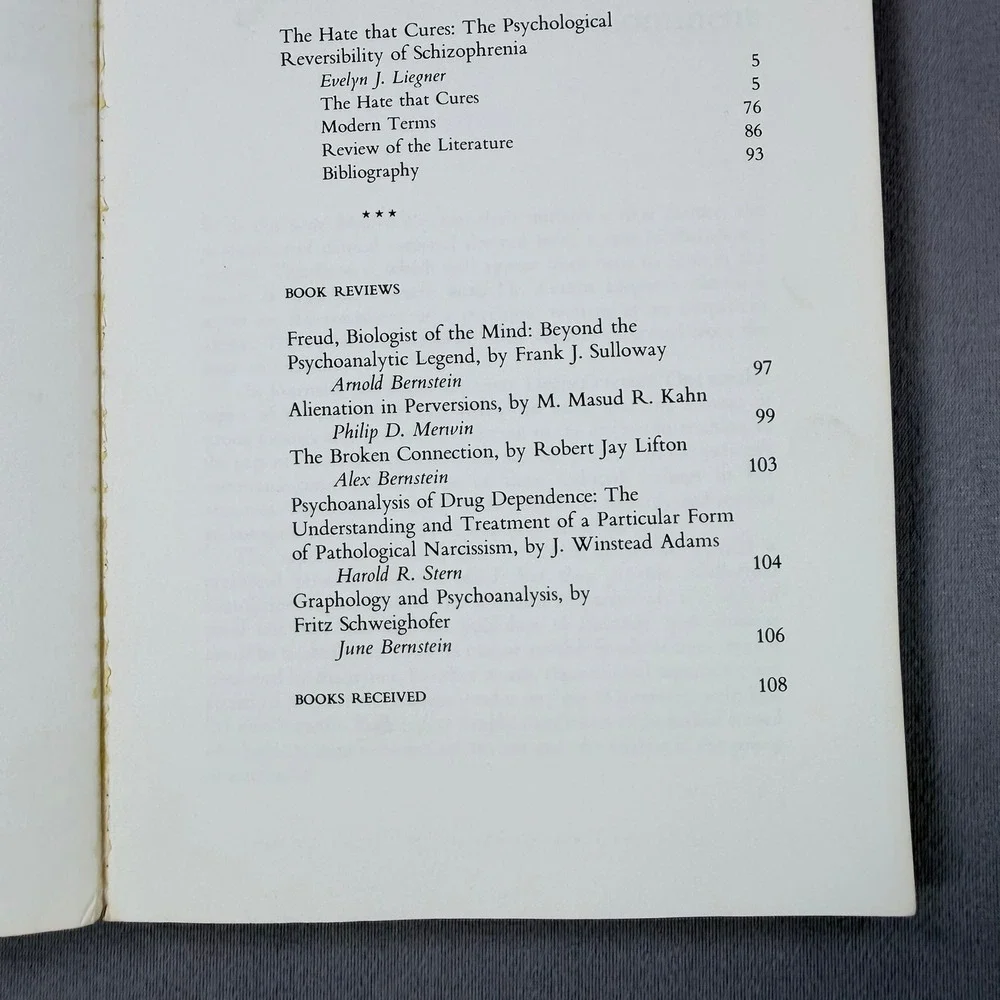 Modern Psychoanalysis Vol 5 No 1 Evelyn Liegner SoftBook 1980 Psychology Journal